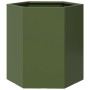 Jardinera hexagonal de acero verde 46x40x45 cm de , Maceteros y jardineras - Ref: Foro24-851114, Precio: 45,50 €, Descuento: %