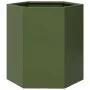 Jardinera hexagonal de acero verde 46x40x45 cm de , Maceteros y jardineras - Ref: Foro24-851114, Precio: 43,52 €, Descuento: %