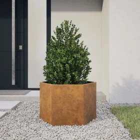 Jardinera hexagonal 69x60x45 cm acero desgastado by , Pots and planters - Ref: Foro24-851128, Price: 64,52 €, Discount: %