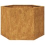 Jardinera hexagonal 69x60x45 cm acero desgastado de , Maceteros y jardineras - Ref: Foro24-851128, Precio: 68,76 €, Descuento: %