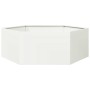 Jardinera hexagonal acero blanco 138x120x45 cm de , Maceteros y jardineras - Ref: Foro24-851137, Precio: 96,62 €, Descuento: %