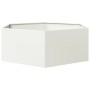 Jardinera hexagonal acero blanco 138x120x45 cm de , Maceteros y jardineras - Ref: Foro24-851137, Precio: 96,62 €, Descuento: %