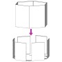 Jardinera hexagonal acero blanco 138x120x45 cm de , Maceteros y jardineras - Ref: Foro24-851137, Precio: 96,62 €, Descuento: %