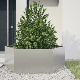 Jardinera hexagonal de acero inoxidable 138x120x45 cm de , Maceteros y jardineras - Ref: Foro24-851140, Precio: 143,29 €, Des...