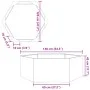 Jardinera hexagonal de acero inoxidable 138x120x45 cm de , Maceteros y jardineras - Ref: Foro24-851140, Precio: 143,29 €, Des...