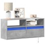 Mueble de TV de pared con luces LED gris hormigón 100x31x45 cm de , Muebles TV - Ref: Foro24-852337, Precio: 67,80 €, Descuen...