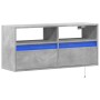 Mueble de TV de pared con luces LED gris hormigón 100x31x45 cm de , Muebles TV - Ref: Foro24-852337, Precio: 67,80 €, Descuen...