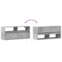 Mueble de TV de pared con luces LED gris hormigón 100x31x45 cm de , Muebles TV - Ref: Foro24-852337, Precio: 67,80 €, Descuen...