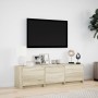 Mueble de TV LED madera de ingeniería roble Sonoma 140x34x40 cm de , Muebles TV - Ref: Foro24-852245, Precio: 94,11 €, Descue...