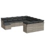 Set de sofás de jardín 12 pzas y cojines ratán sintético gris de , Conjuntos de jardín - Ref: Foro24-3218632, Precio: 817,15 ...