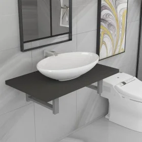 Conjunto de muebles de baño 2 piezas cerámica gris de , Muebles de baño - Ref: Foro24-279331, Precio: 83,54 €, Descuento: %