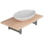 Conjunto de muebles de baño 2 piezas cerámica roble de , Muebles de baño - Ref: Foro24-279327, Precio: 93,16 €, Descuento: %