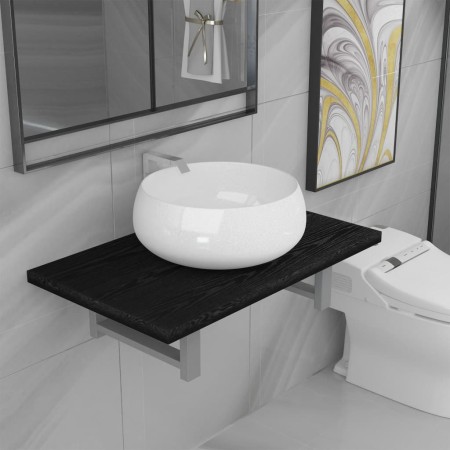 Conjunto de muebles de baño 2 piezas cerámica negro de , Muebles de baño - Ref: Foro24-279338, Precio: 98,25 €, Descuento: %