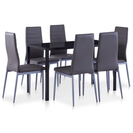 Conjunto de mesa y sillas de comedor 7 piezas gris de , muebles para cocinas y comedores - Ref: Foro24-281696, Precio: 289,24...