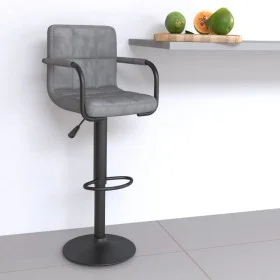 Light gray velvet kitchen stool by , Kitchen stools - Ref: Foro24-334648, Price: 84,59 €, Discount: %