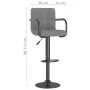 Hocker aus hellgrauem Samt für die Küche von , Küchenhocker - Ref: Foro24-334648, Preis: 84,59 €, Rabatt: %
