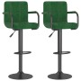 Taburetes de cocina 2 unidades terciopelo verde oscuro de , Taburetes de cocina - Ref: Foro24-334662, Precio: 144,09 €, Descu...