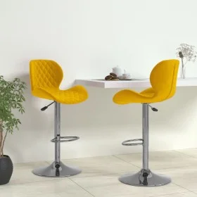 Taburetes de cocina 2 unidades terciopelo amarillo mostaza de , Taburetes de cocina - Ref: Foro24-334918, Precio: 145,89 €, D...
