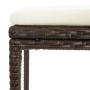 Taburetes de cocina con cojines 2 uds ratán sintético marrón de vidaXL, Taburetes de cocina - Ref: Foro24-313439, Precio: 51,...