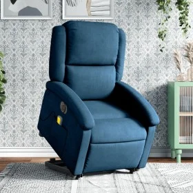 Sillón reclinable de masaje eléctrico elevable terciopelo azul de , Sillones - Ref: Foro24-3204343, Precio: 368,40 €, Descuen...