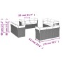 Set de sofás de jardín 12 pzas y cojines ratán sintético gris de , Conjuntos de jardín - Ref: Foro24-3249171, Precio: 919,31 ...