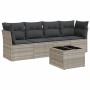 Set de sofás jardín y cojines 5 pzas ratán sintético gris claro de , Conjuntos de jardín - Ref: Foro24-3249081, Precio: 317,2...