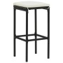 Taburetes de cocina con cojines 2 uds ratán sintético negro de vidaXL, Taburetes de cocina - Ref: Foro24-313440, Precio: 51,0...