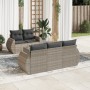 Set de sofás de jardín 6 pzas y cojines ratán sintético gris de , Conjuntos de jardín - Ref: Foro24-3221101, Precio: 458,98 €...