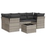 Set de sofás de jardín 7 pzas con cojines ratán PE gris claro de , Conjuntos de jardín - Ref: Foro24-3217272, Precio: 473,30 ...