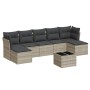 Set de sofás de jardín 8 pzas y cojines ratán sintético gris de , Conjuntos de jardín - Ref: Foro24-3249881, Precio: 509,58 €...