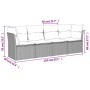 Set de sofás de jardín 4 pzas y cojines ratán sintético gris de , Conjuntos de jardín - Ref: Foro24-3217232, Precio: 260,36 €...