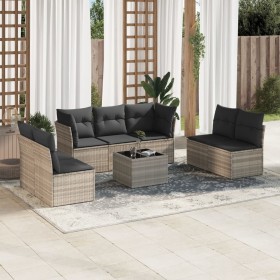 Set de sofás de jardín 8 pzas y cojines ratán sintético gris de , Conjuntos de jardín - Ref: Foro24-3249261, Precio: 506,60 €...