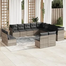 Set sofás de jardín con cojines 13 piezas ratán sintético gris de , Conjuntos de jardín - Ref: Foro24-3250331, Precio: 897,93...
