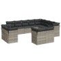 Set de sofás de jardín 12 pzas y cojines ratán sintético gris de , Conjuntos de jardín - Ref: Foro24-3250371, Precio: 904,60 ...