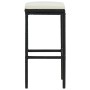 Taburetes de cocina con cojines 2 uds ratán sintético negro de vidaXL, Taburetes de cocina - Ref: Foro24-313440, Precio: 51,0...