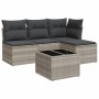 Set de sofás jardín y cojines 5 pzas ratán sintético gris claro de , Conjuntos de jardín - Ref: Foro24-3249351, Precio: 306,2...