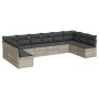 Set sofás jardín 10 pzas con cojines ratán sintético gris claro de , Conjuntos de jardín - Ref: Foro24-3249931, Precio: 637,2...