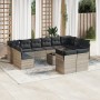Set sofás de jardín con cojines 13 piezas ratán sintético gris de , Conjuntos de jardín - Ref: Foro24-3250281, Precio: 898,30...