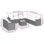 Set of 10-piece garden sofas with light gray synthetic rattan cushions by , Modular outdoor sofas - Ref: Foro24-3251499, Pric...