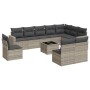 Set de sofás de jardín 11 pzas y cojines ratán sintético gris de , Sofás modulares de exterior - Ref: Foro24-3251459, Precio:...