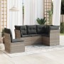 Set de sofás jardín y cojines 5 pzas ratán sintético gris claro de , Conjuntos de jardín - Ref: Foro24-3249481, Precio: 359,3...