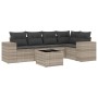 Set de sofás de jardín 6 pzas y cojines ratán sintético gris de , Conjuntos de jardín - Ref: Foro24-3254879, Precio: 430,16 €...