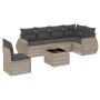 Set de sofás de jardín 7 pzas con cojines ratán PE gris claro de , Conjuntos de jardín - Ref: Foro24-3253779, Precio: 478,89 ...