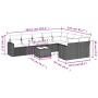 Set sofás jardín 10 pzas con cojines ratán sintético gris claro de , Sofás modulares de exterior - Ref: Foro24-3251789, Preci...