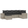 Set de sofás de jardín 6 pzas y cojines ratán sintético gris de , Conjuntos de jardín - Ref: Foro24-3255199, Precio: 427,40 €...