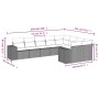 Set muebles jardín 9 pzas y cojines ratán sintético gris claro de , Conjuntos de jardín - Ref: Foro24-3255379, Precio: 624,06...