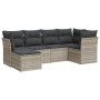 Set de sofás de jardín 6 pzas y cojines ratán sintético gris de , Conjuntos de jardín - Ref: Foro24-3249791, Precio: 415,57 €...