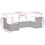 Set de sofás de jardín 6 pzas y cojines ratán sintético gris de , Conjuntos de jardín - Ref: Foro24-3249791, Precio: 415,57 €...