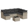 Set de sofás de jardín 8 pzas y cojines ratán sintético gris de , Conjuntos de jardín - Ref: Foro24-3249841, Precio: 543,12 €...
