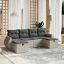 Set de sofás de jardín 6 pzas y cojines ratán sintético gris de , Conjuntos de jardín - Ref: Foro24-3264168, Precio: 387,70 €...